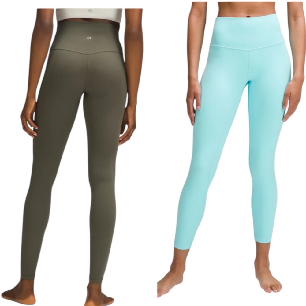 Lululemon Align Rise NWOT Blue Green Leggings Size 4